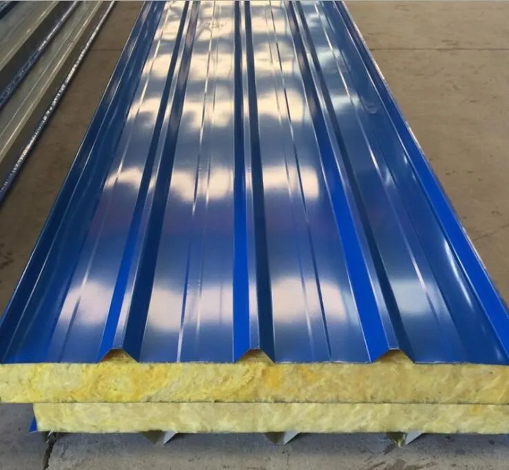 Fiberglass/ Glass Wool Sandwich Panel Insulated Steel Roofing Panels