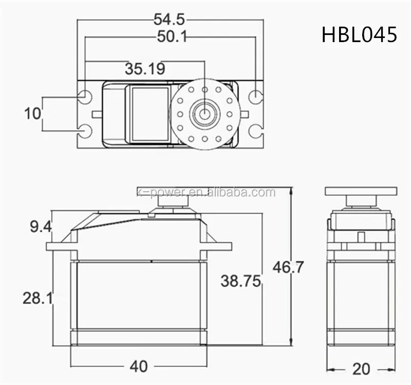 K-power HBL045 5kg Smart Servo Motor For Robot