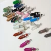 Stone Jewelry Bullet Shape Natural Crystal Point Quartz Pendant For Necklace fashion natural crystal gemstone hexagonal pendant