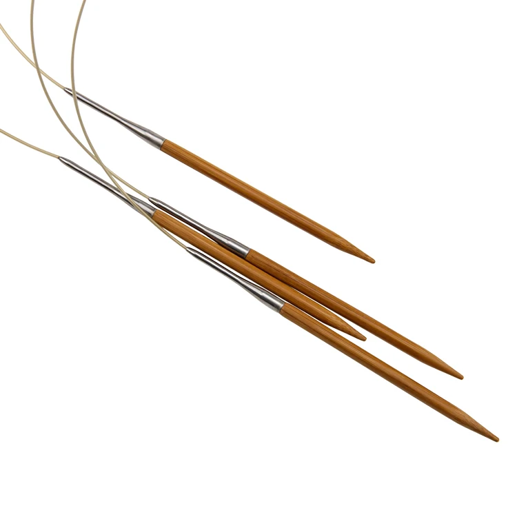 Needlework Tools Carbonized Bamboo Circular Knitting Needles With Stainless Steel Joint Buy