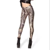 2018 new ladies printed sexy leggings girls pics Mechanical Bones Black Leggings Stylish leggings for women