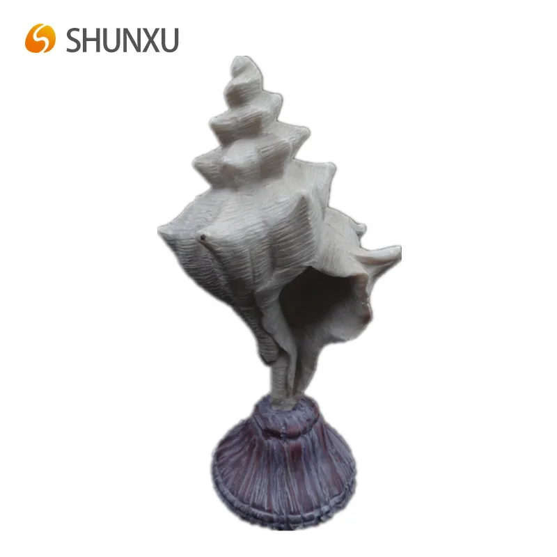 Sea Snail Resin Conch Shells Sculpture Ocean Style Home Desk Decor