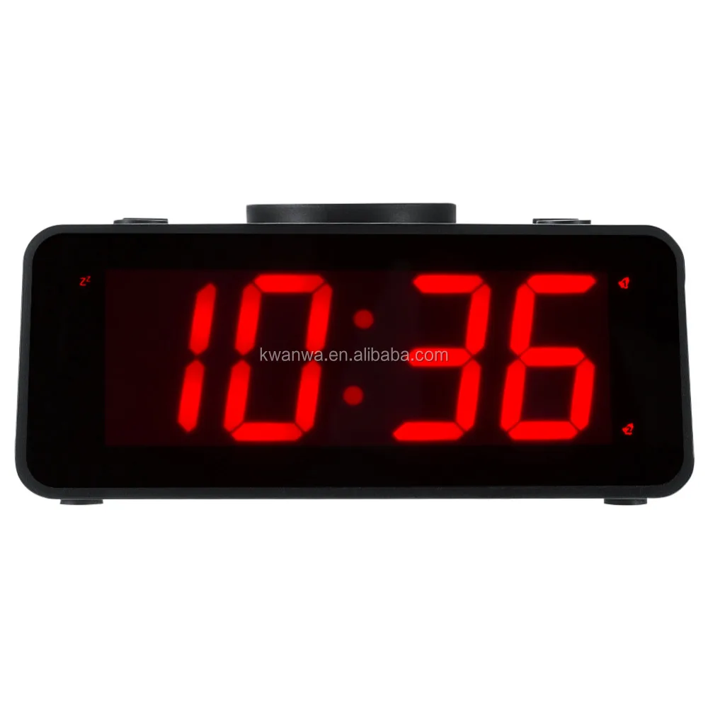 Kwanwa Cordless Digital Led Dual Alarm Clock Easy To Set 2 Alarms With