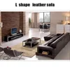 Foshan factory modern style leather sofa L shape living room sofa