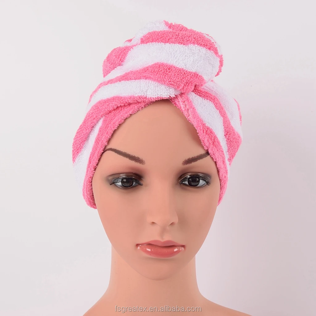 Cotton Stripe Therapy Turban Dry Hair Towel Buy Dry Hair Towel,Turban