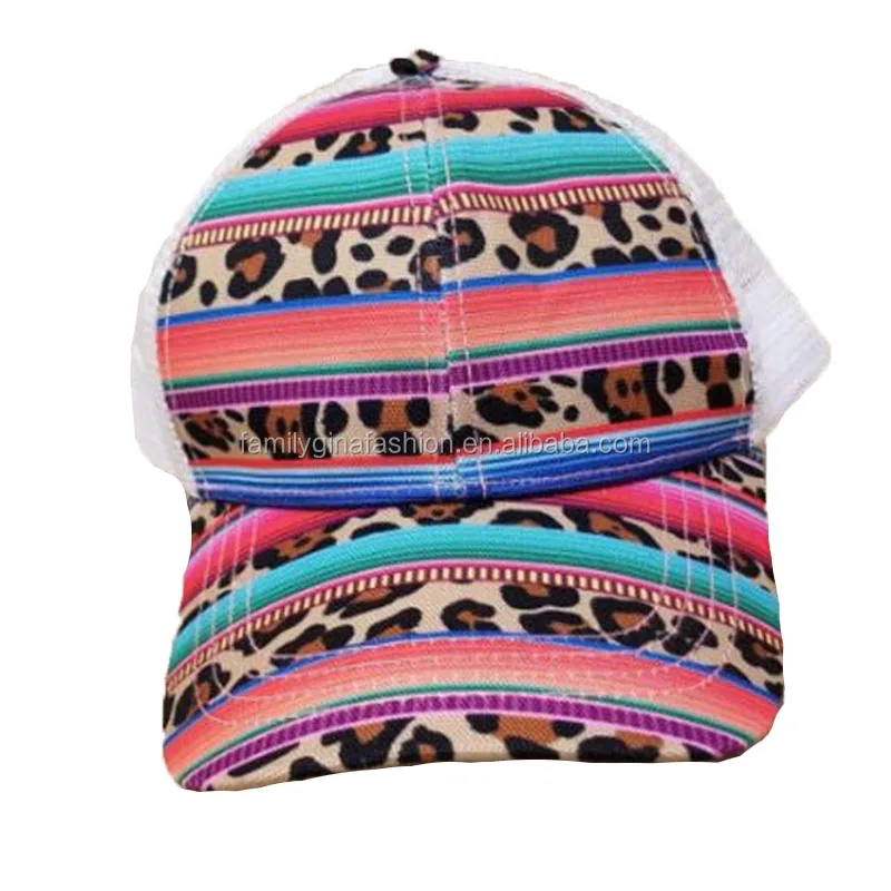 Wholesale Monogrammed Canvas Serape Leopard Print Baseball Cap Buy