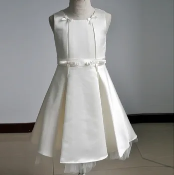 plain white flower girl dresses