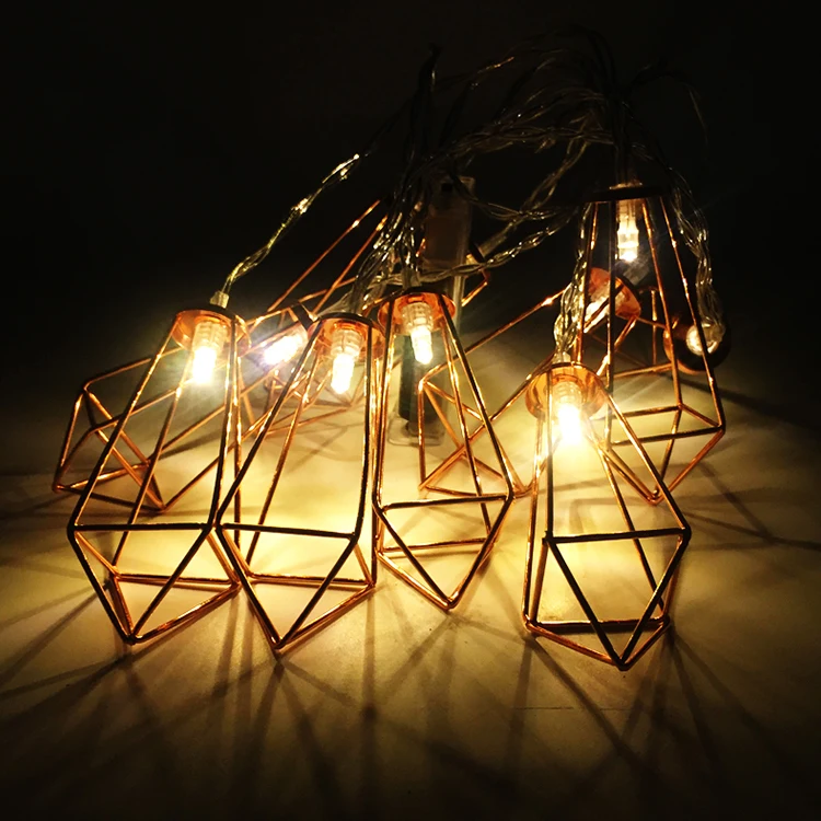 3m 20 Led Christmas Decoration Warm White Led Matel Geometric Shape