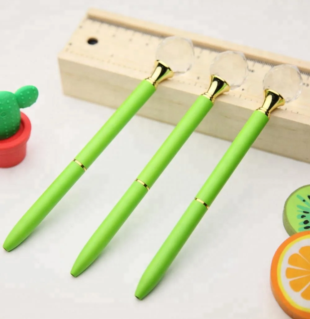 Office Green Metal Gem Ballpoint Pen Spherical Written Buy Roller