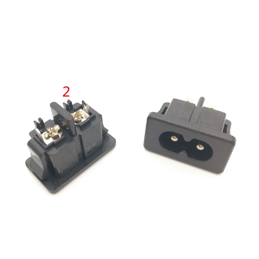 Iec 60320 C8 Ac Power Socket Connector Ac 250v 2.5a 2pin - Buy Iec C8 ...