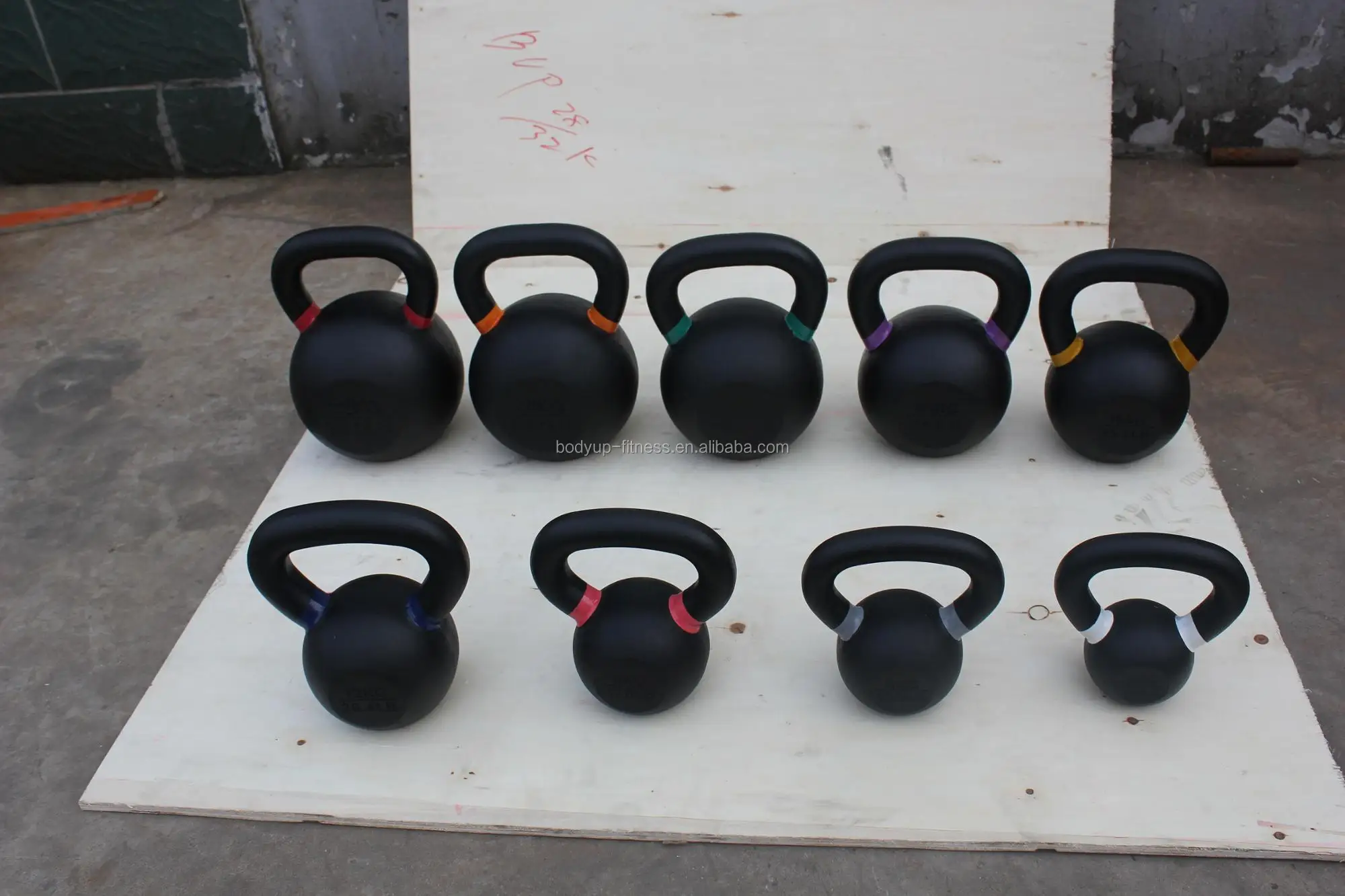 Lb And Kg Markings Power Coated Color Cast Iron Kettlebell Buy