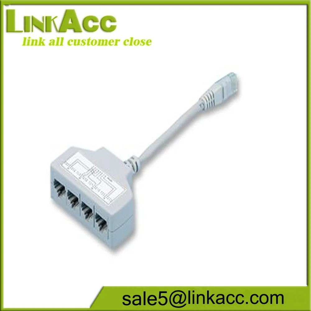 Cat5e 4 Way Cable Splitter,Rj45 Male To 4x Rj11 Female Buy