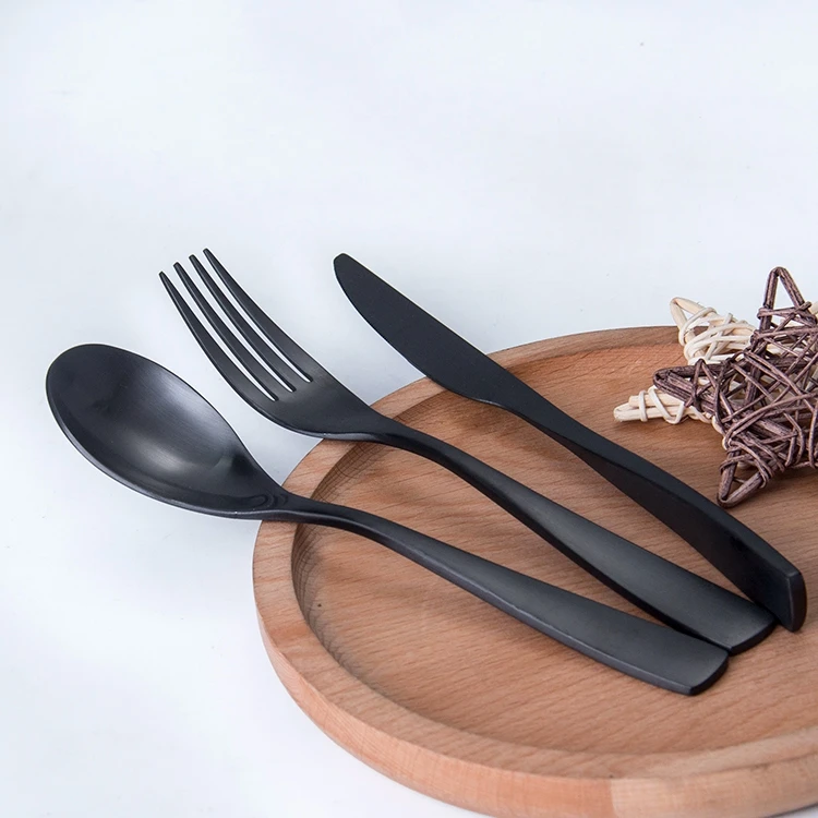 Stainless Steel Dull Black Cutlery Set,Restaurant Flatwareware In