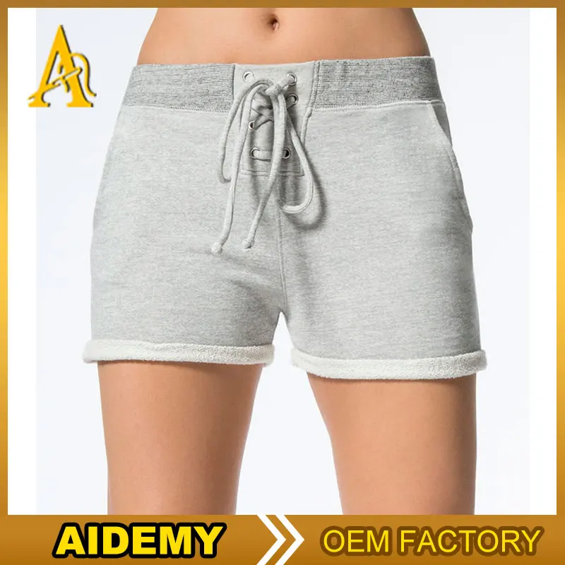 High Quality Fleece Women Booty Shorts Wholesale Women High Waisted