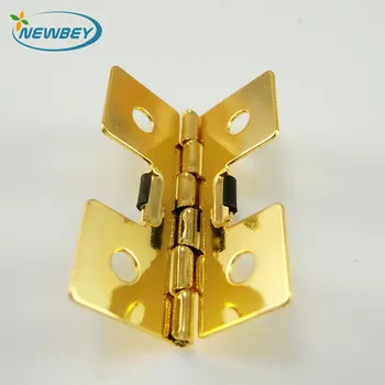 Gold Plated Small Jewelry Box Hardware Spring Hinges D01 In 35