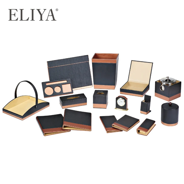 Hotel and Restaurant Supplies Leather Desk Accessories with Customized Logo