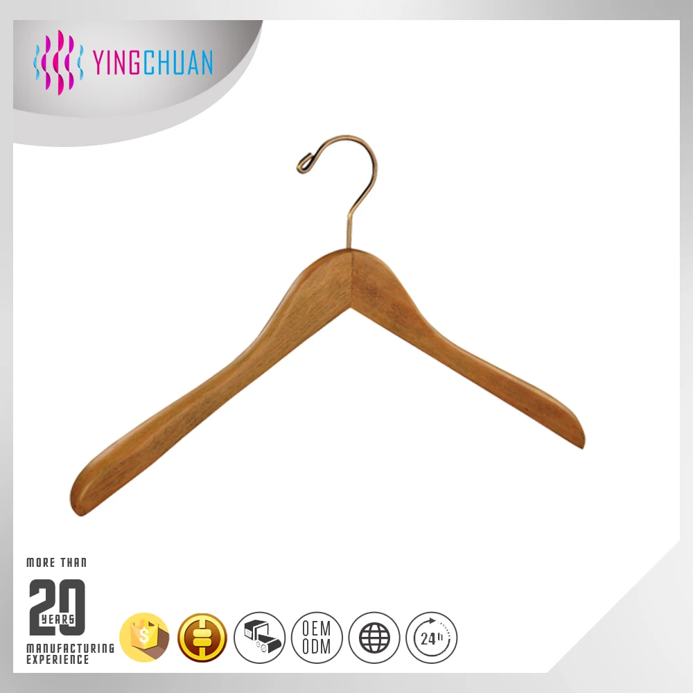 Short Neck Hangers Wooden Clothes Hanger With Gold Hook Buy Short