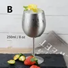 Wine Glass 180ml Stainless Steel Cocktail Cups Drinking Cup Bar Supplier