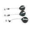 Black plastic retractable Badge Reel plain for lanyard