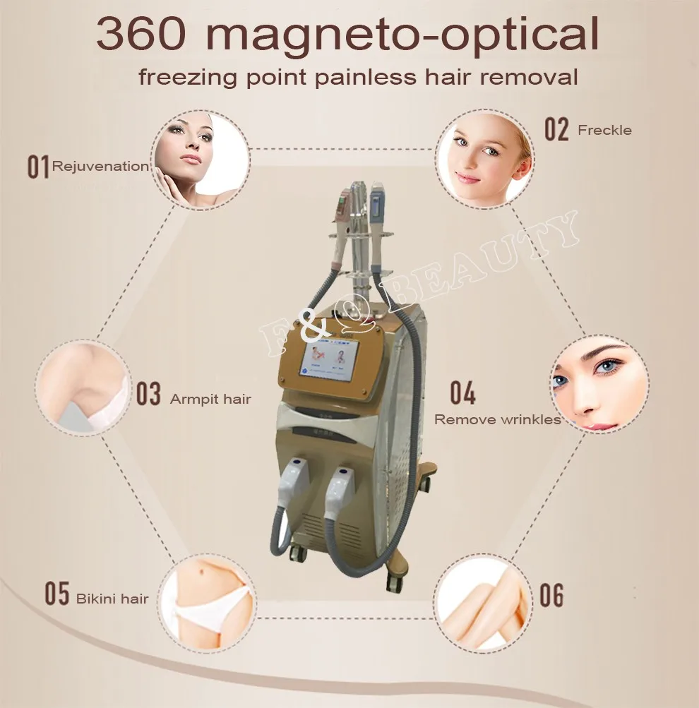 360 magneto-optical skin care device freckle skin beauty freezing point hair removal beauty equipment