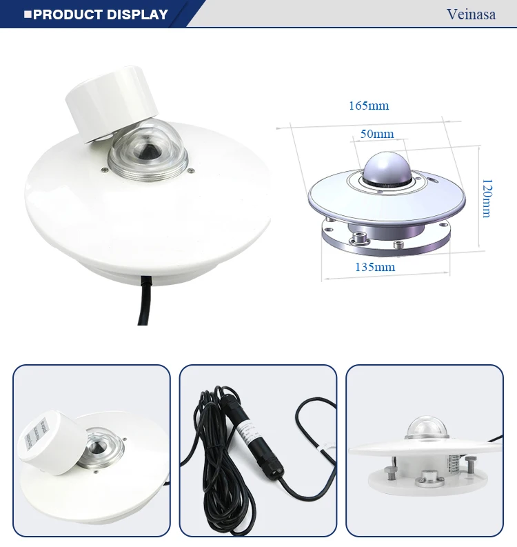 Veinasa-ZFS PV System Used Soar Radiation Sensor Solar Radiation Pyranometer for Automatic Solar Energy Tracking