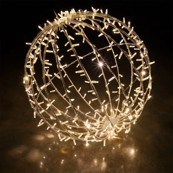 Led Christmas Lights Outdoor Hanging 3d Sphere Xmas Ball Christmas