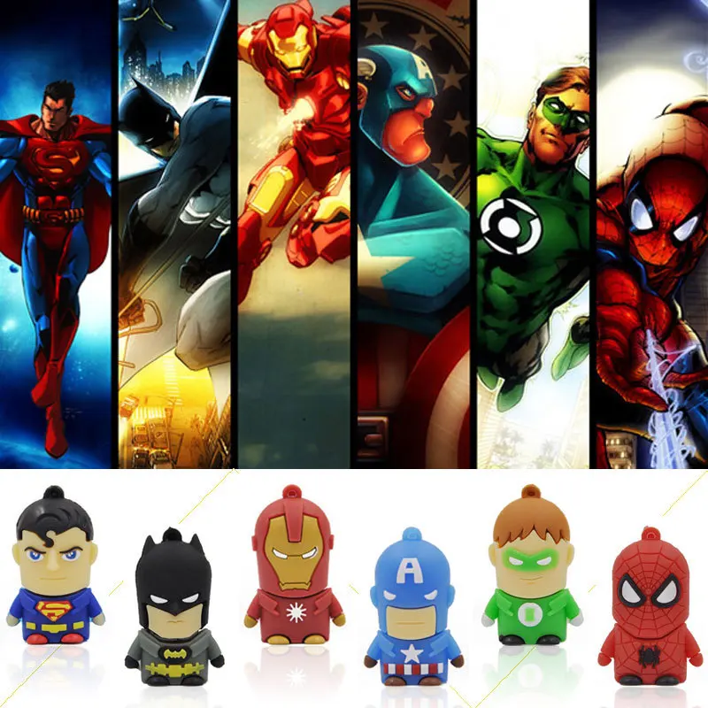usb flash drive Super Hero pen drive cartoon hot sale usb stick cute mini pendrive 2G