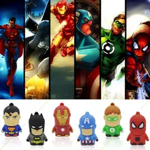 usb flash drive Super Hero pen drive cartoon hot sale usb stick cute mini pendrive 2G 4G 8G 16G U disk flash card Freeshiping