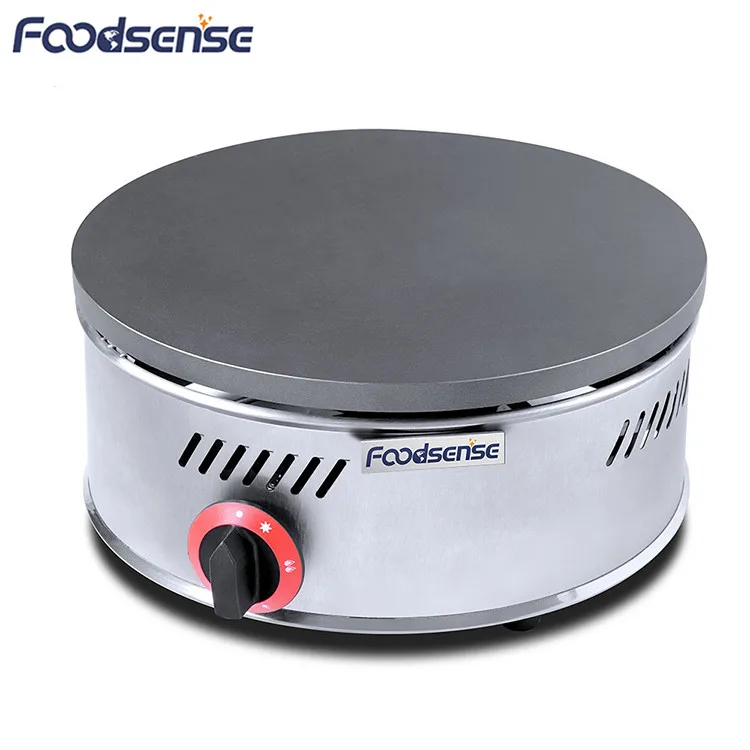 Japanese Commercial Stainless Steel 1plate Lpg Gas Rotating Crepe