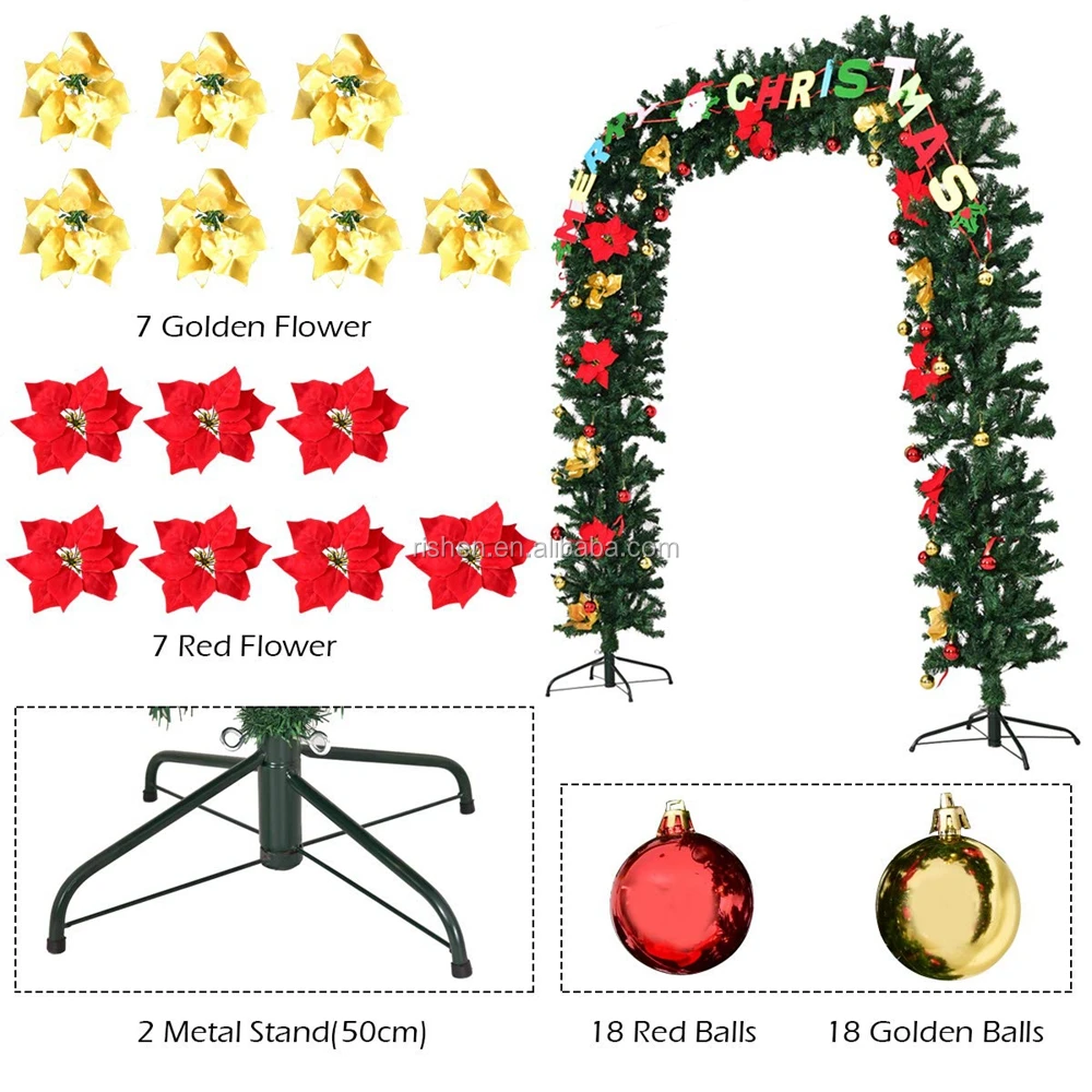 2m Christmas Arch Garland Outdoor Christmas Arches Christmas Light Led