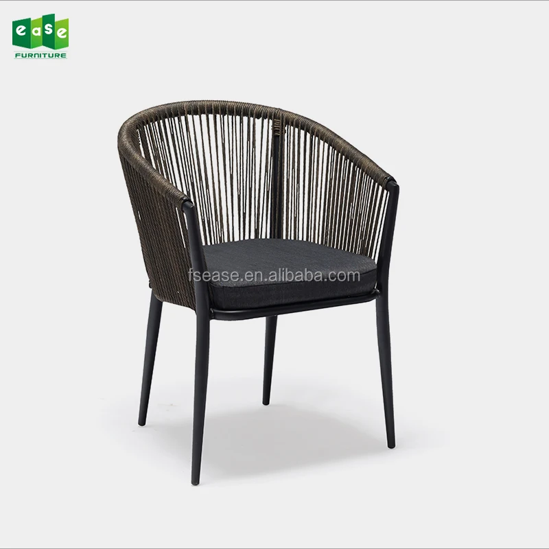 Muebles De Jardín Apilables,Silla De Mimbre De Aluminio Para Comedor Al