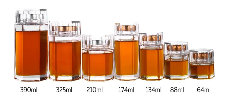 Free sample 150ml lead-free small bee honey packing glass bottle with screw cap