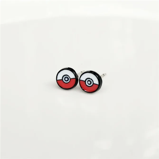 Hot Anime Pokemon Go Pokeball Stud Earring Cute Enamel Pikachu Hot Anime Pokemon Go Pokeball Stud Earring Cute Enamel Pikachu Head For Women