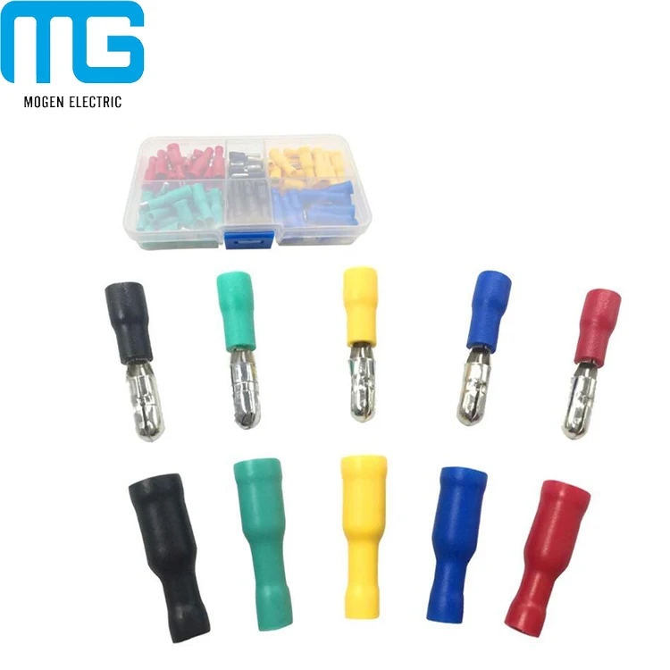 100Pcs Insulated Female/&Male Bullet Connector Car Electric Wire Crimp Terminal