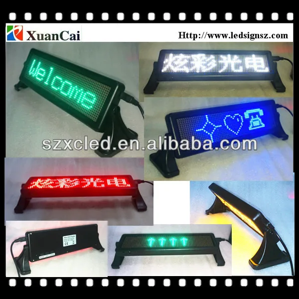 p3.25/p2.5MM 16*64 Mini desktop led moving message display sign& Battery power table led display