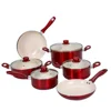 Press Kitchenware set non stick ceramic marble coating aluminum cookware set