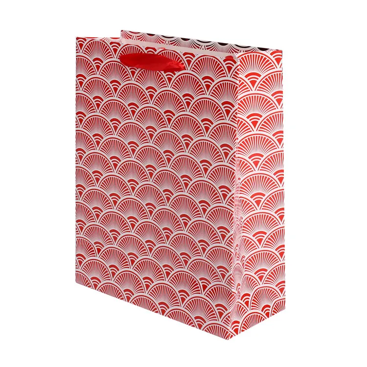 Eco-friendly Fancy Paper Shopping Bags With Ribbon Handles