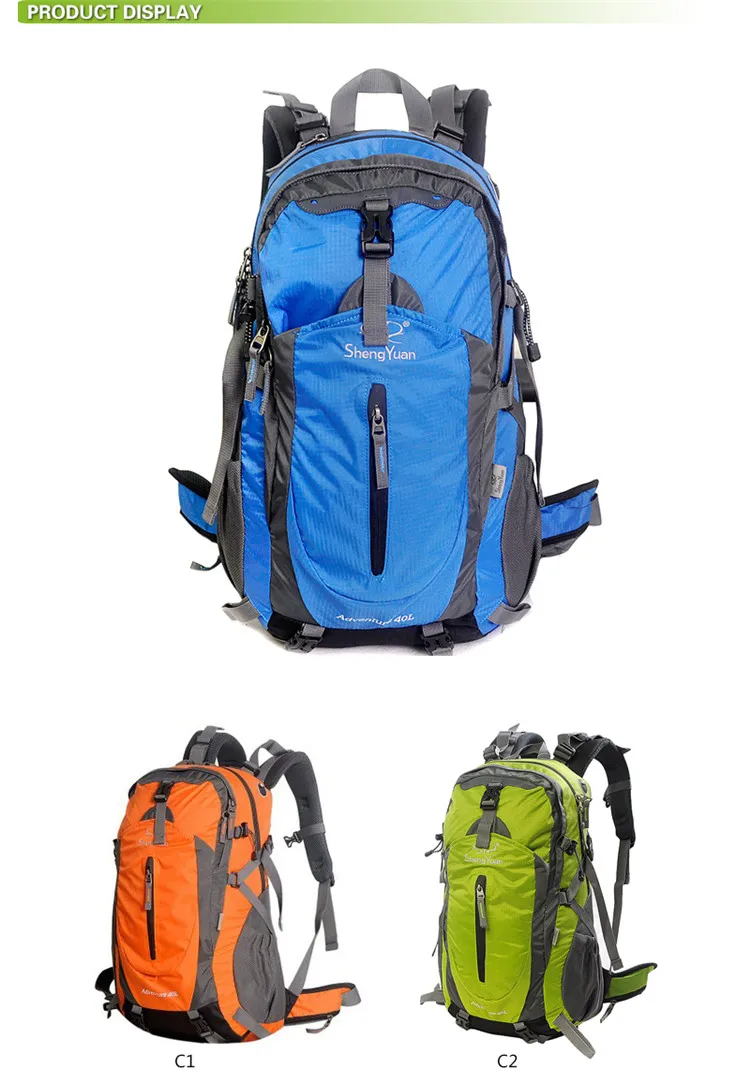 40l Outdoor Backpack Hiking Backpack Trekking Bag For Climbing Camping ...