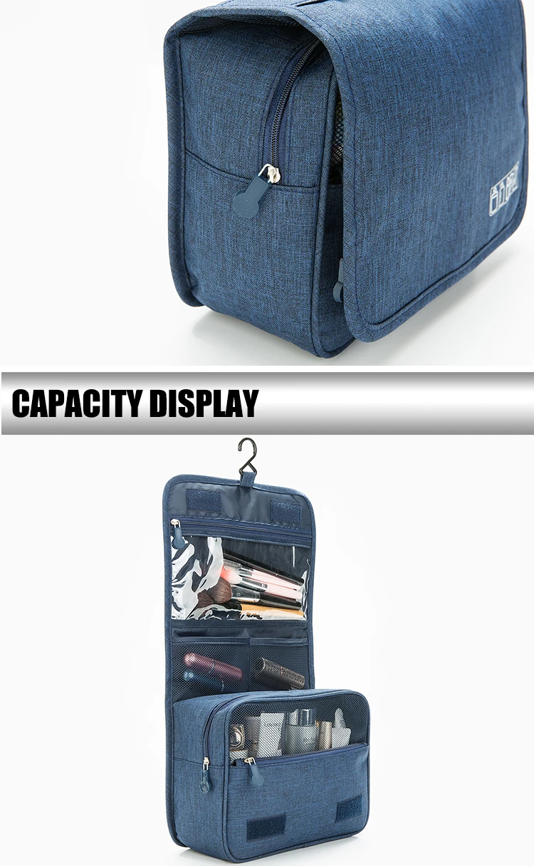 Hanging makeup case toiletry portable organizer travel waterproof cosmetic bag
