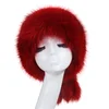 Wholesale Russian style Great Circle Europe Style Varied Color Fox Fur Hat With Tail fur trim