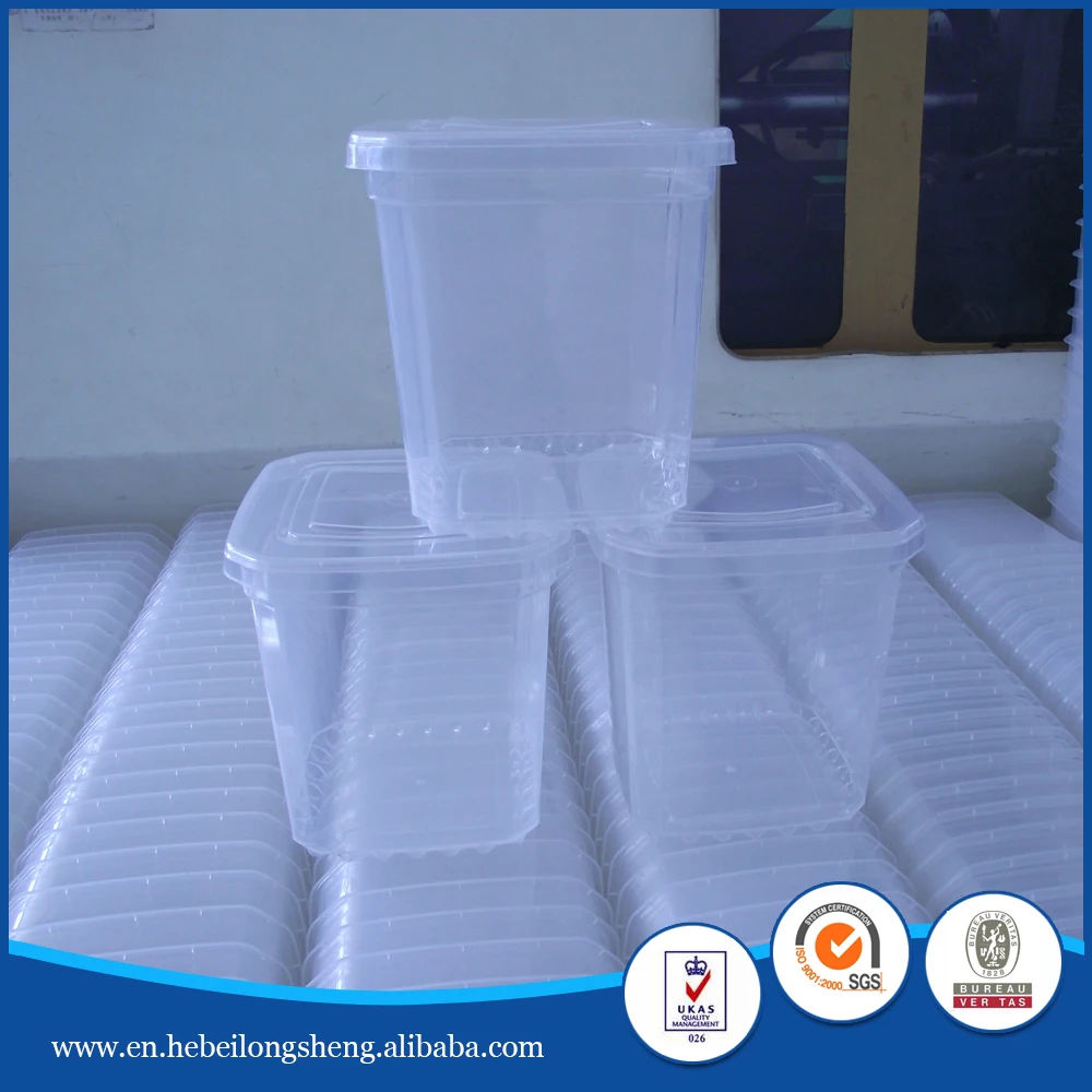 5 Gallon 20l Square Buckets Clear Plastic Pail Buckets With Easy Tear