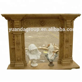 Farmhouse Stone Stove Traditional Antique Mantel Marble Fireplace