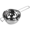 18/8 Stainless Steel Universal Melting Pot, Double Boiler Insert, Double Spouts, Melted Butter Chocolate Cheese Caramel Homemade