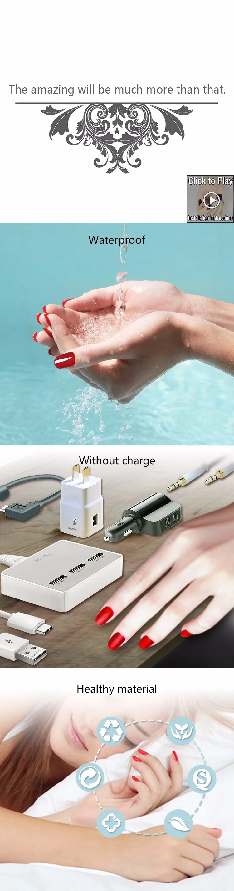 JAKCOM N2L Smart Nail the second generation of induction type LED colorful nail tip