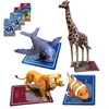 Magic Pocket Zoo 3D Animal AR Stereo Cards Kids Early Education 100Pcs/Set Cartoon Intelligence Toys Educational Toy For Child