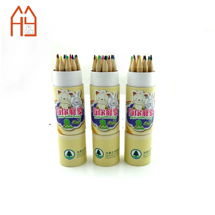 6 Different Colores Pencil Set With Sharpener Painting Pencils For Kids