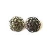 grey colors 28mm Round shape mental Rhinestone Buttons for DIY