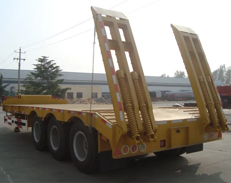 3 Axle 40FT 50T 60T 100T Used New Gooseneck Lowboy Low Bed Semi Trailer Dimensions Truck Trailer Hot For Sale