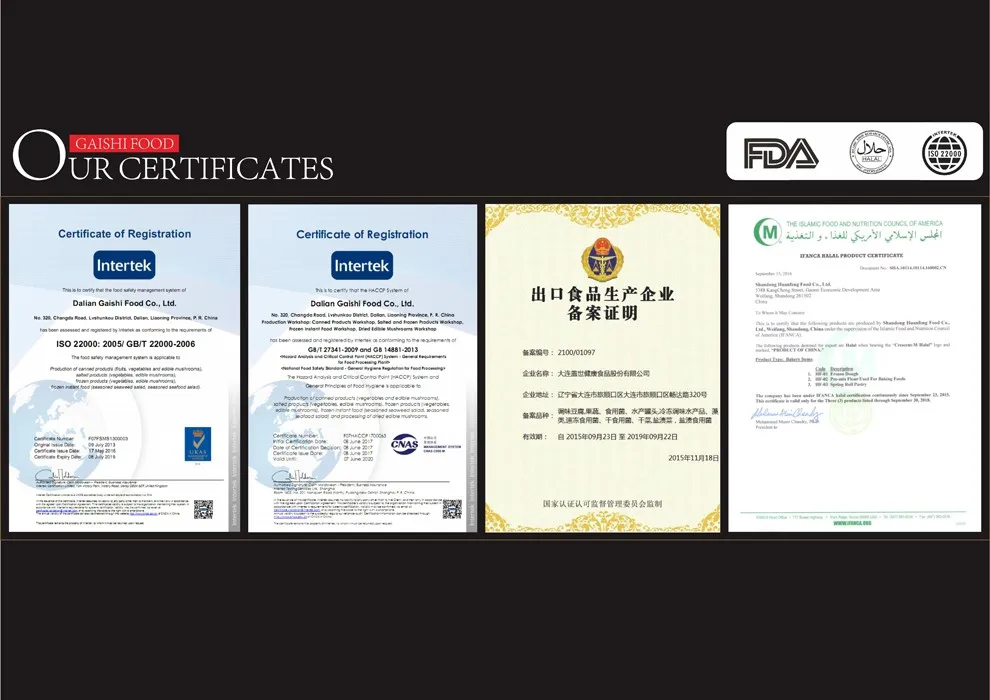 Gaishi Certifications