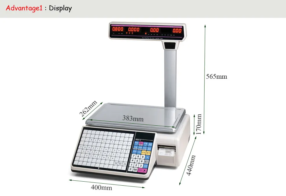 Barcode Printing Weight Scale Machine Digi Scale Labels Retail 